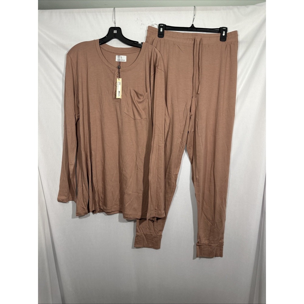 NWT Cosabella [ Mens XL ] Bella Henley & Jogger Pajama Set Top Pants India U1959 - Picture 3 of 16